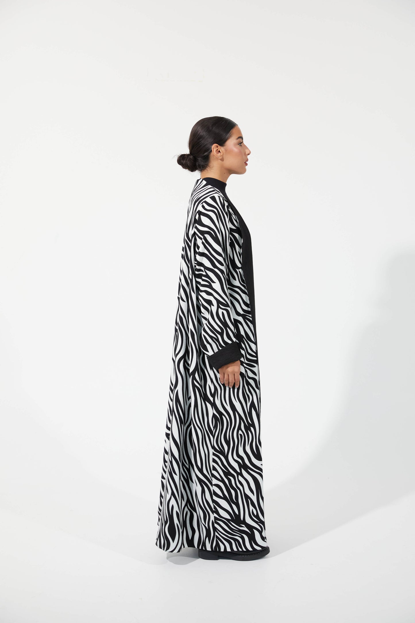 B&W double sided zebra abaya