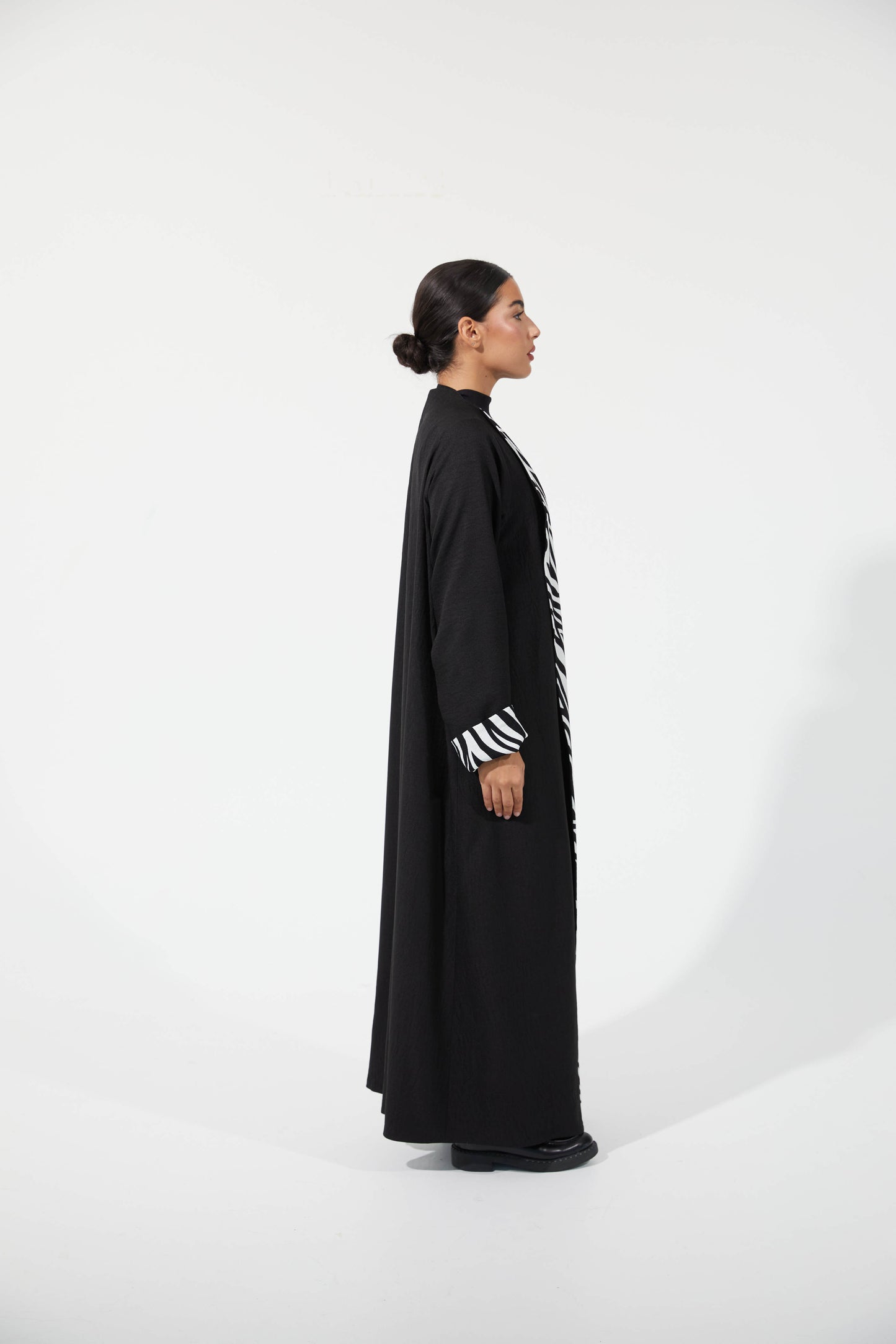 B&W double sided zebra abaya